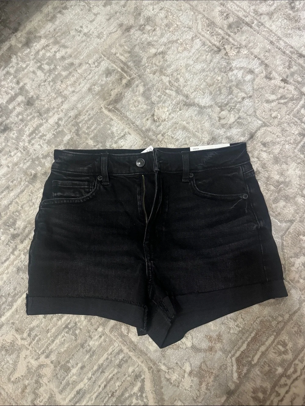 American Eagle Outfitters Black Denim Cutoff Shorts